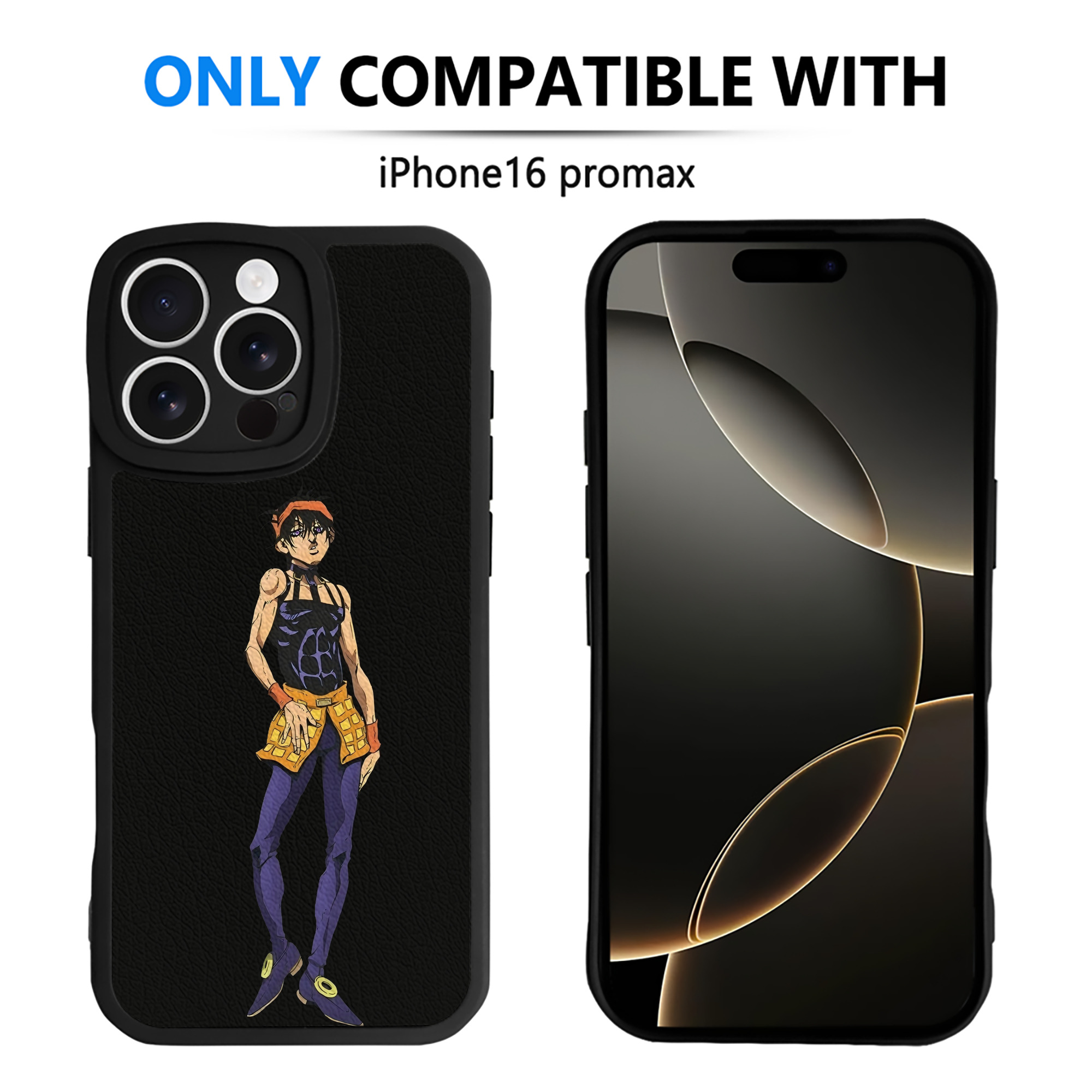 （画像用） ジョジョの奇妙な冒険 ナランチャ?ギルガ JoJo's Bizarre Adventure Narancia Ghirga 【iPhone 16シリーズ対応】シリコンスマホケース（レザー調） 材質：シリコン